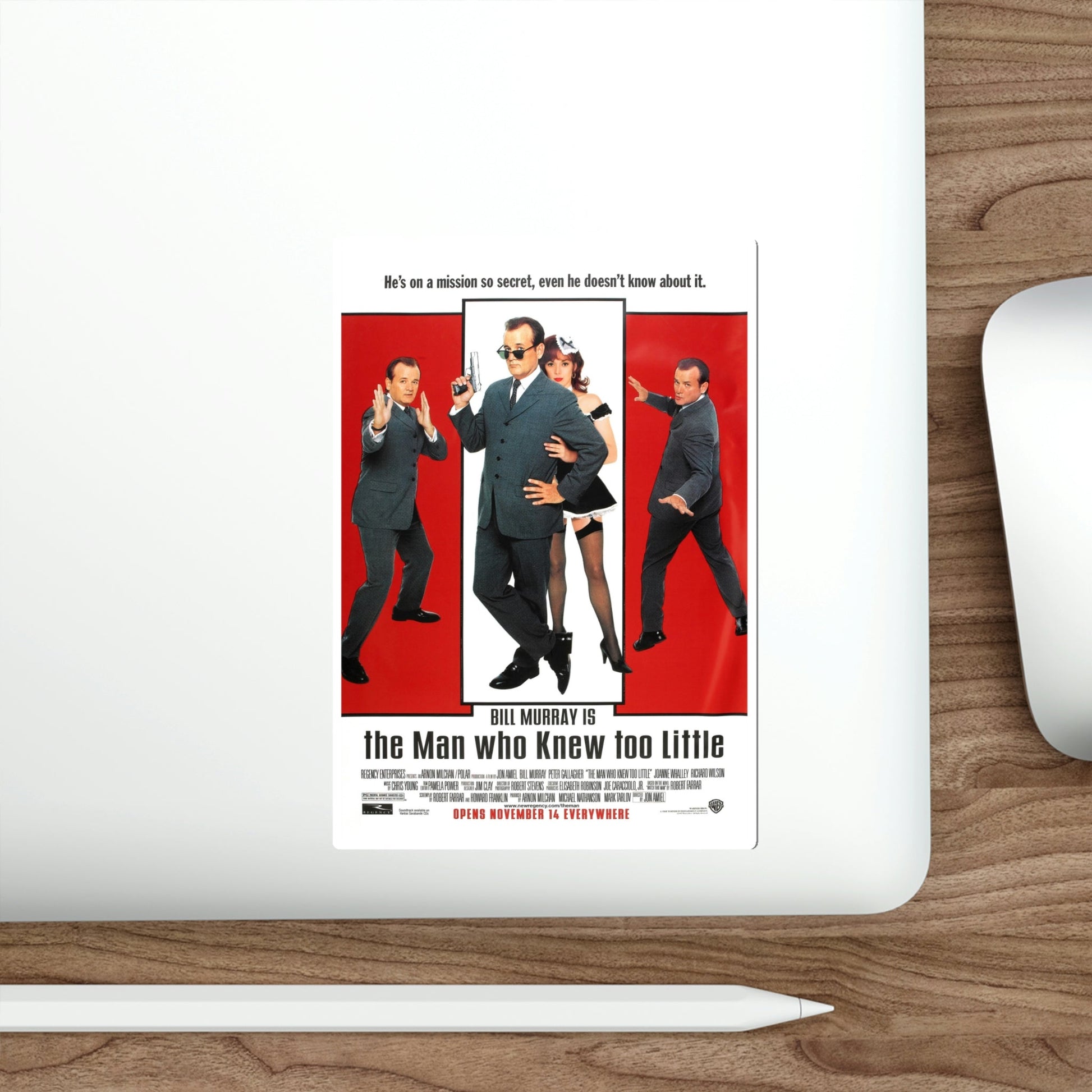 The Man Who Knew Too Little 1997 Movie Poster STICKER Vinyl Die-Cut Decal-The Sticker Space