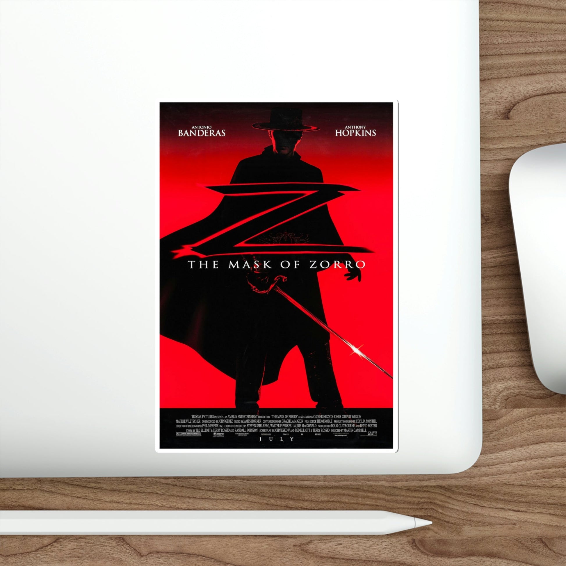 The Mask of Zorro 1998 Movie Poster STICKER Vinyl Die-Cut Decal-The Sticker Space