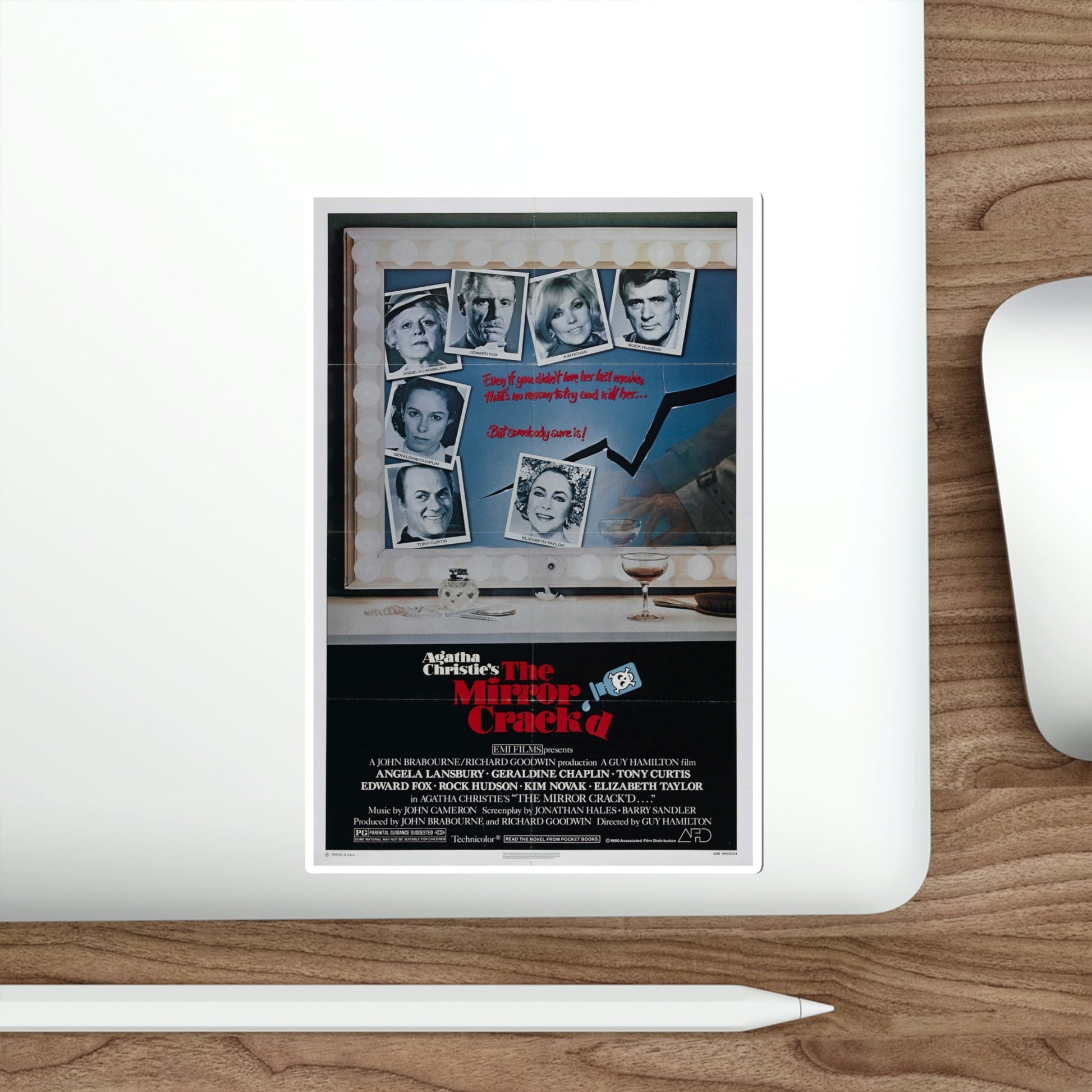The Mirror Crack'd 1980 Movie Poster STICKER Vinyl Die-Cut Decal-The Sticker Space