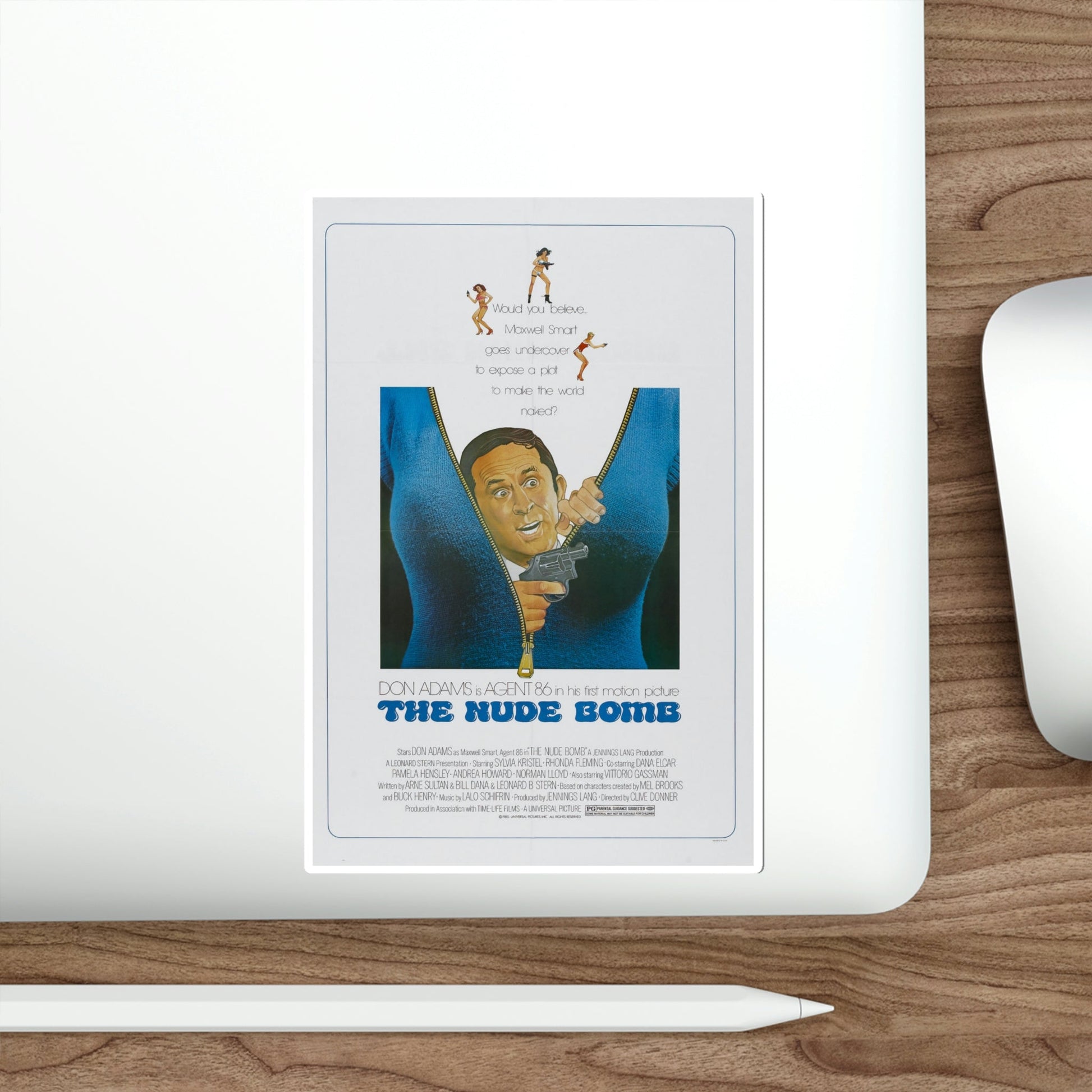 The Nude Bomb 1980 Movie Poster STICKER Vinyl Die-Cut Decal-The Sticker Space