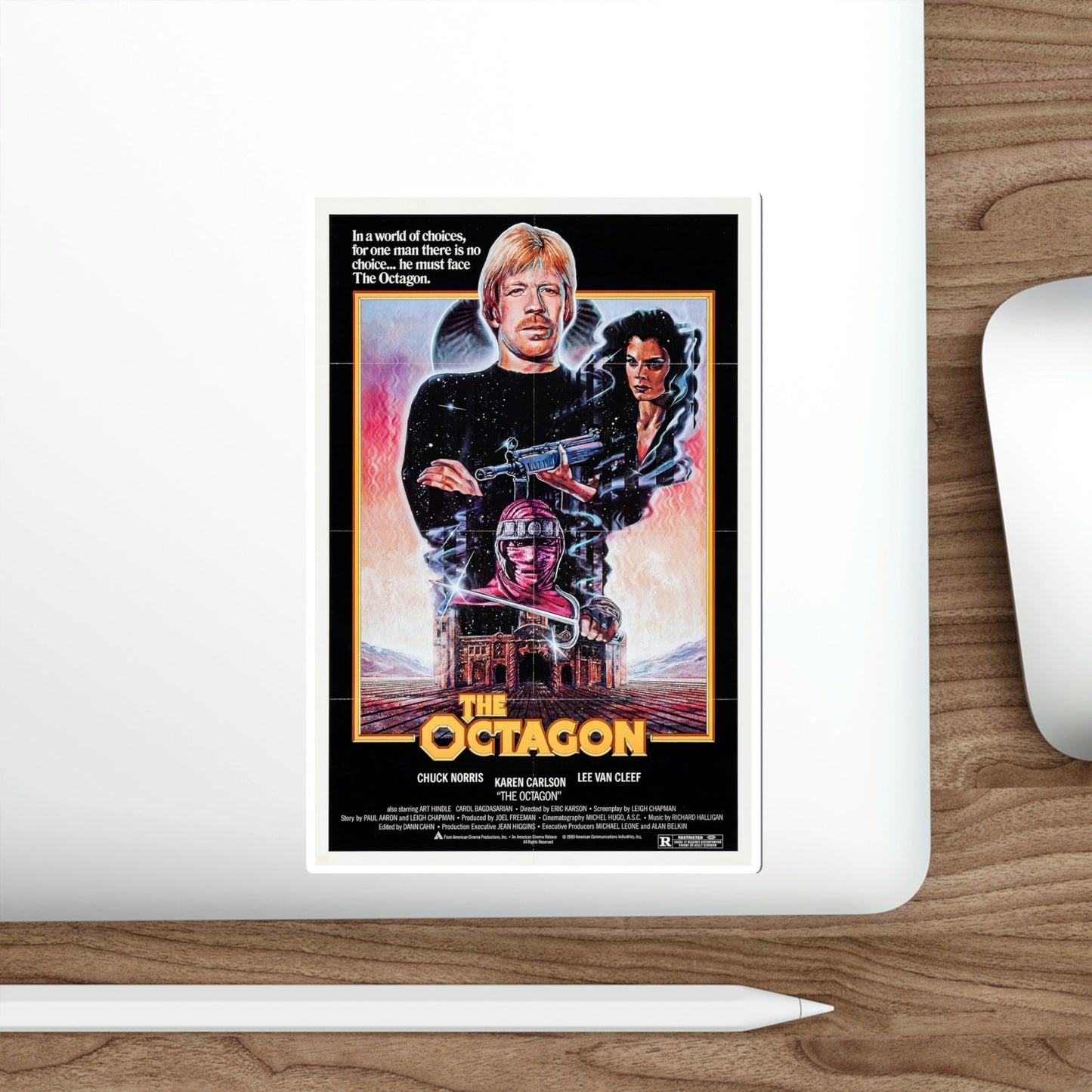 The Octagon 1980 Movie Poster STICKER Vinyl Die-Cut Decal-The Sticker Space