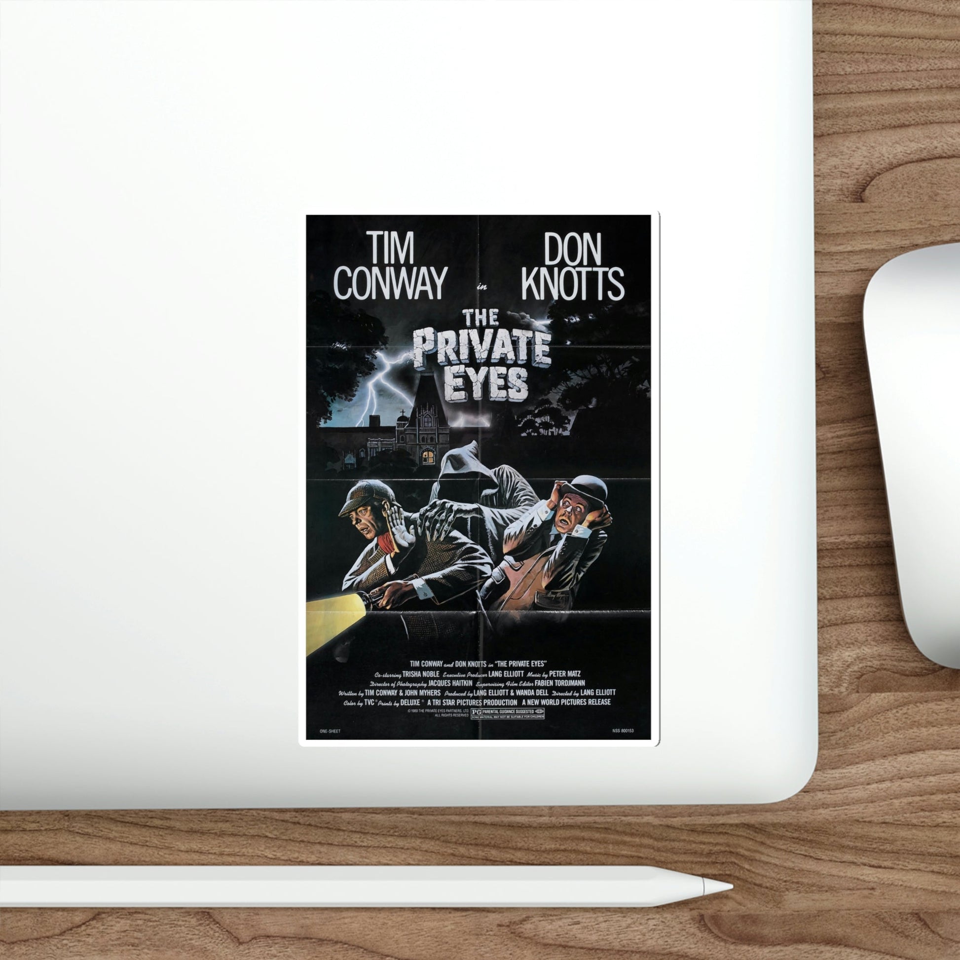 The Private Eyes 1981 Movie Poster STICKER Vinyl Die-Cut Decal-The Sticker Space
