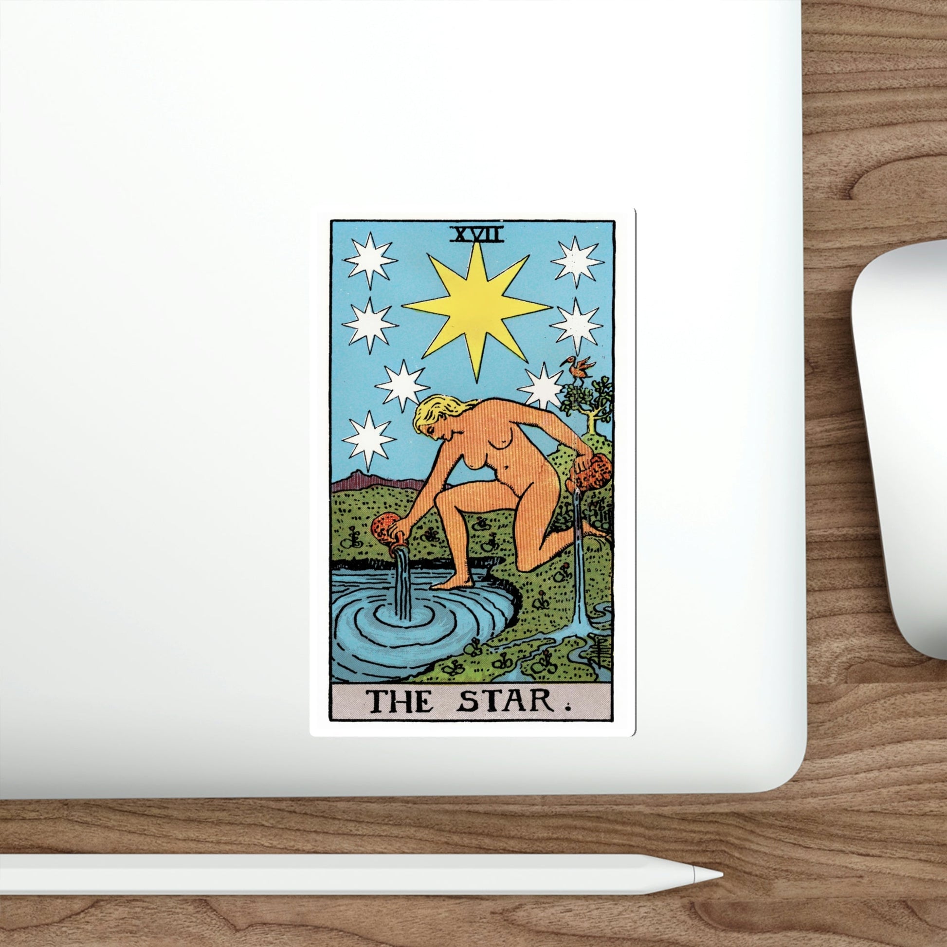 The Star (Rider Waite Tarot Deck) STICKER Vinyl Die-Cut Decal-The Sticker Space