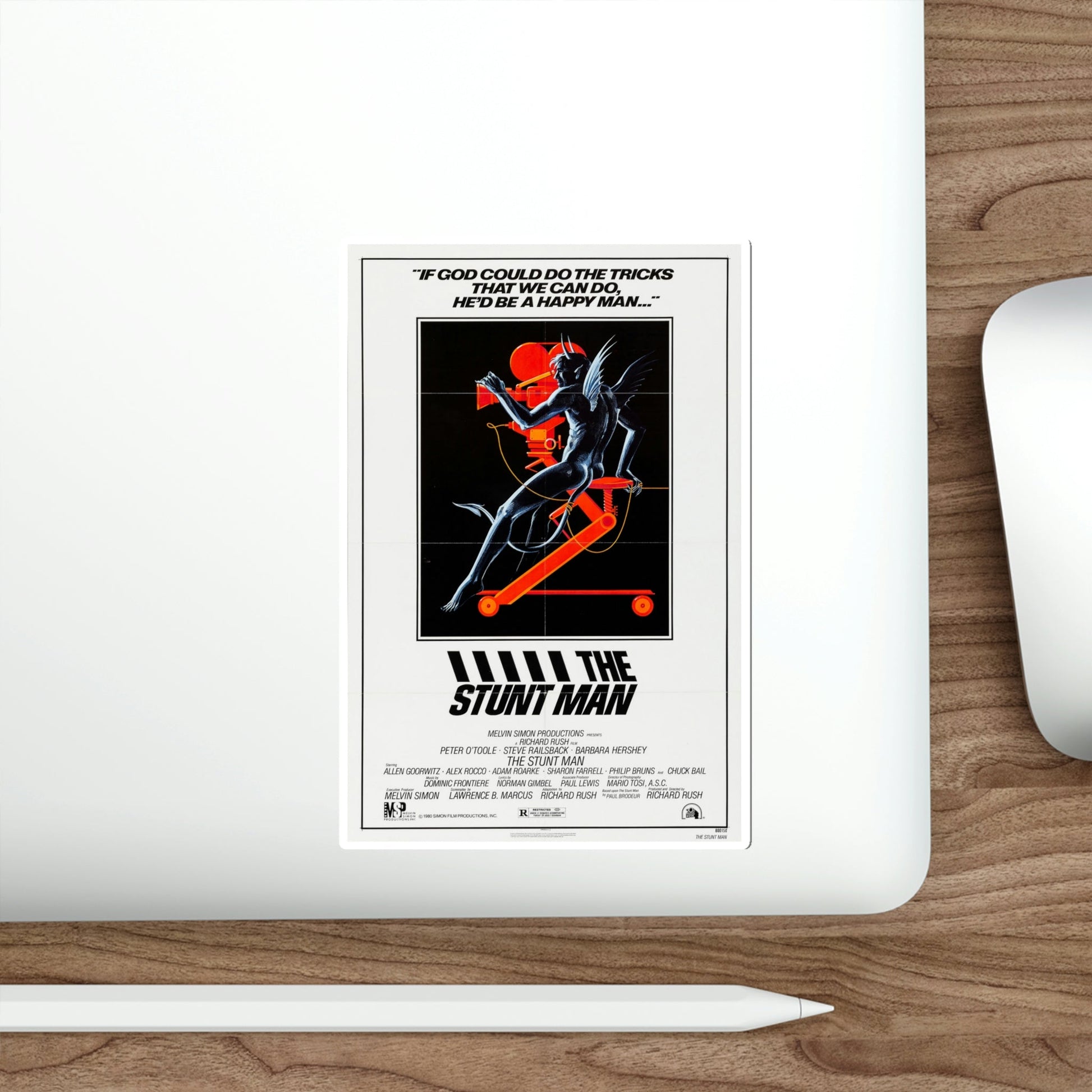 The Stunt Man 1980 Movie Poster STICKER Vinyl Die-Cut Decal-The Sticker Space