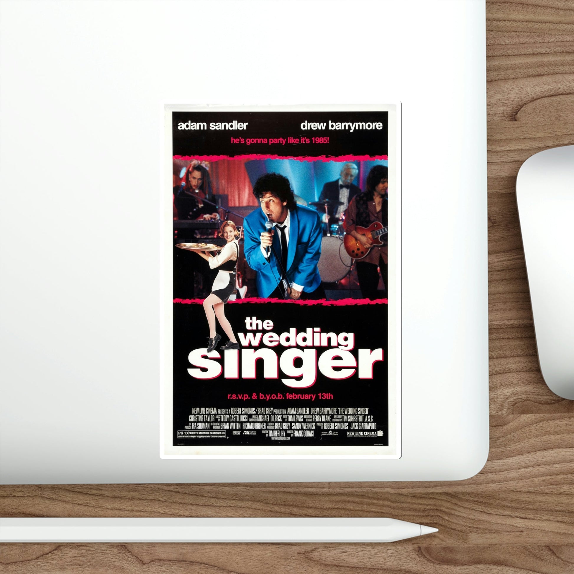 The Wedding Singer 1998 Movie Poster STICKER Vinyl Die-Cut Decal-The Sticker Space
