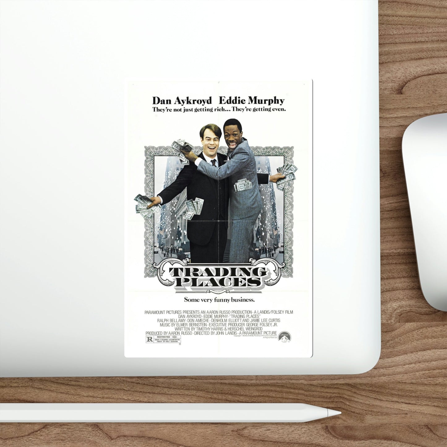 Trading Places 1983 Movie Poster STICKER Vinyl Die-Cut Decal-The Sticker Space