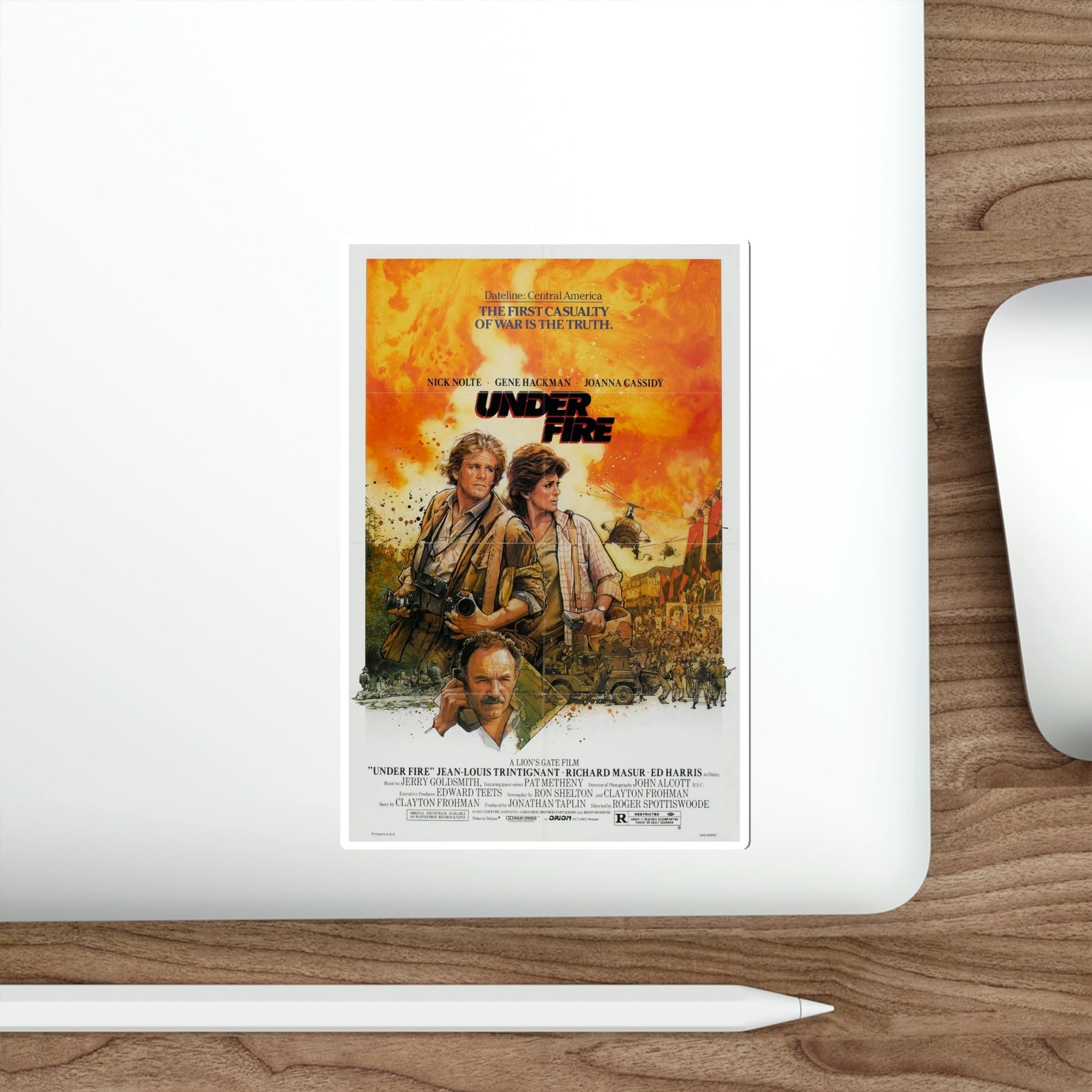 Under Fire 1983 Movie Poster STICKER Vinyl Die-Cut Decal-The Sticker Space