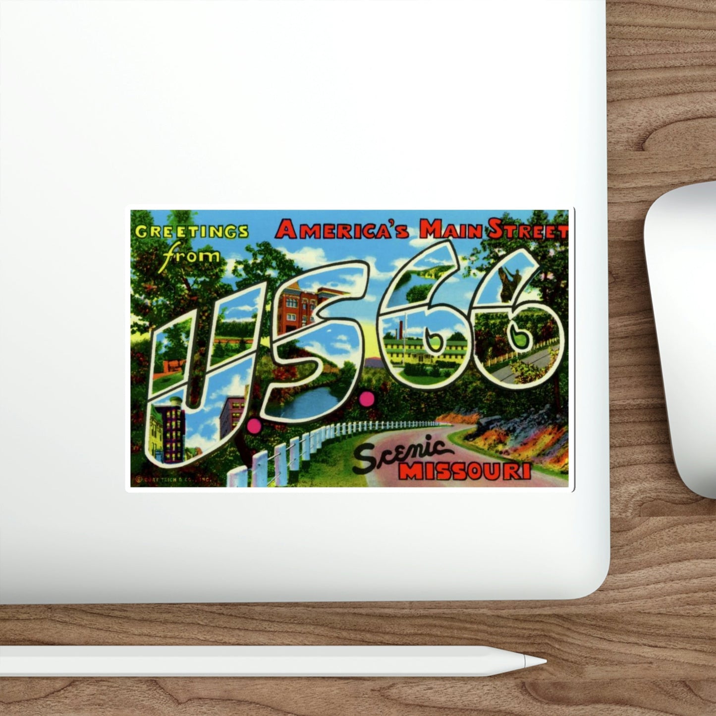 US 66 Missouri (Greeting Cards) STICKER Vinyl Die-Cut Decal-The Sticker Space
