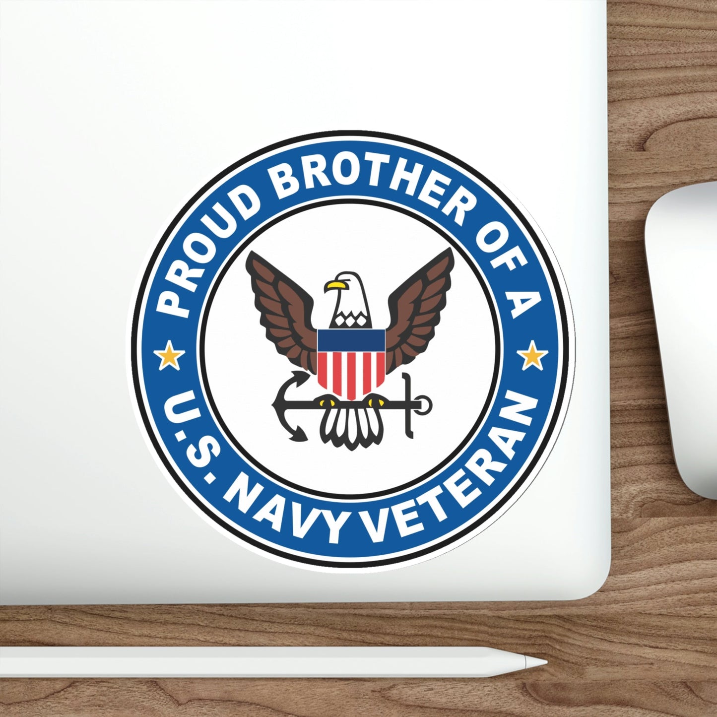 US Navy Veteran Proud Brother (U.S. Navy) STICKER Vinyl Die-Cut Decal-The Sticker Space