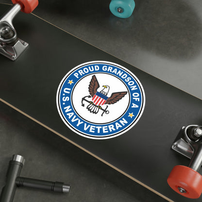 US Navy Veteran Proud Grandson (U.S. Navy) STICKER Vinyl Die-Cut Decal-The Sticker Space