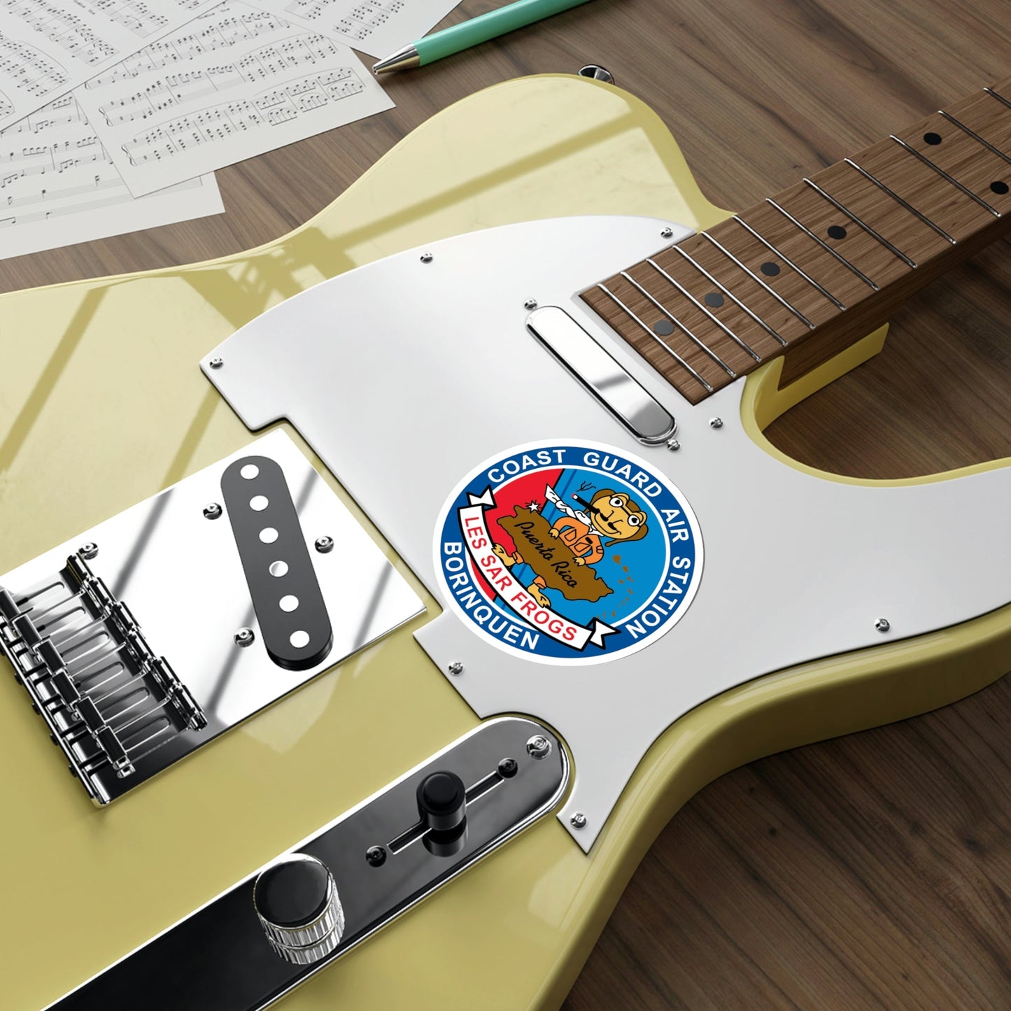 USCG Air Station Borinquen Les SAR Frog (U.S. Coast Guard) STICKER Vinyl Die-Cut Decal-The Sticker Space