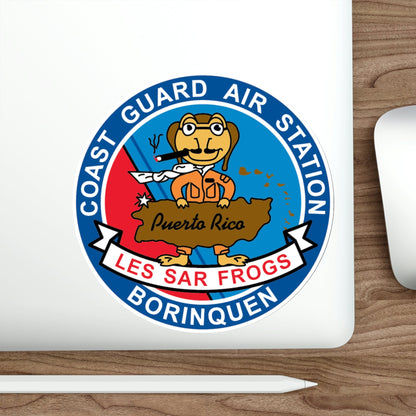 USCG Air Station Borinquen Les SAR Frog (U.S. Coast Guard) STICKER Vinyl Die-Cut Decal-The Sticker Space