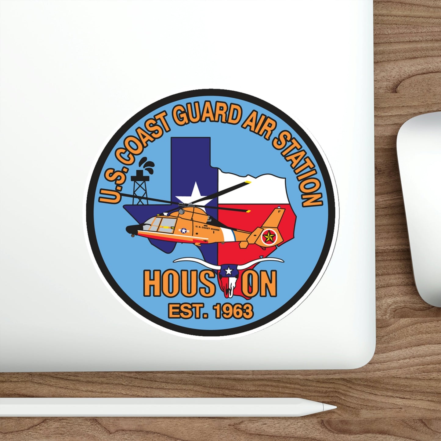 USCG Air Station Houston 2 (U.S. Coast Guard) STICKER Vinyl Die-Cut Decal-The Sticker Space