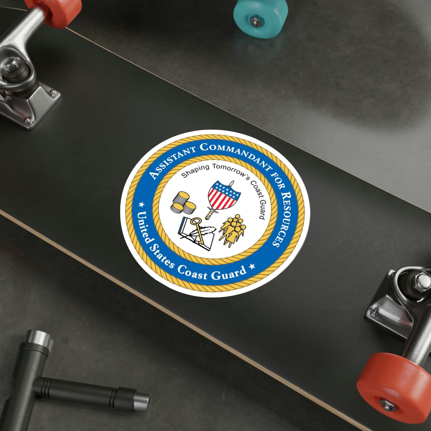 USCG Asst Commandant for Resources (U.S. Coast Guard) STICKER Vinyl Die-Cut Decal-The Sticker Space