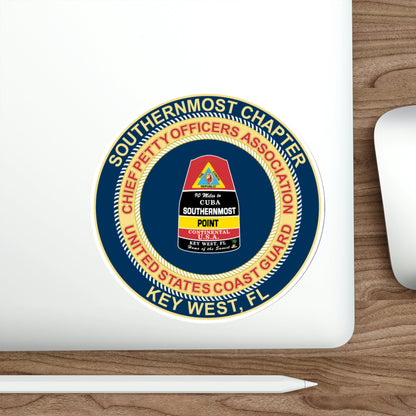 USCG CPOA Key West FL Southernmost Chapter (U.S. Coast Guard) STICKER Vinyl Die-Cut Decal-The Sticker Space