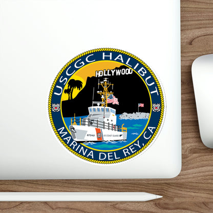 USCG Halibut Marina Del Ray CA (U.S. Coast Guard) STICKER Vinyl Die-Cut Decal-The Sticker Space