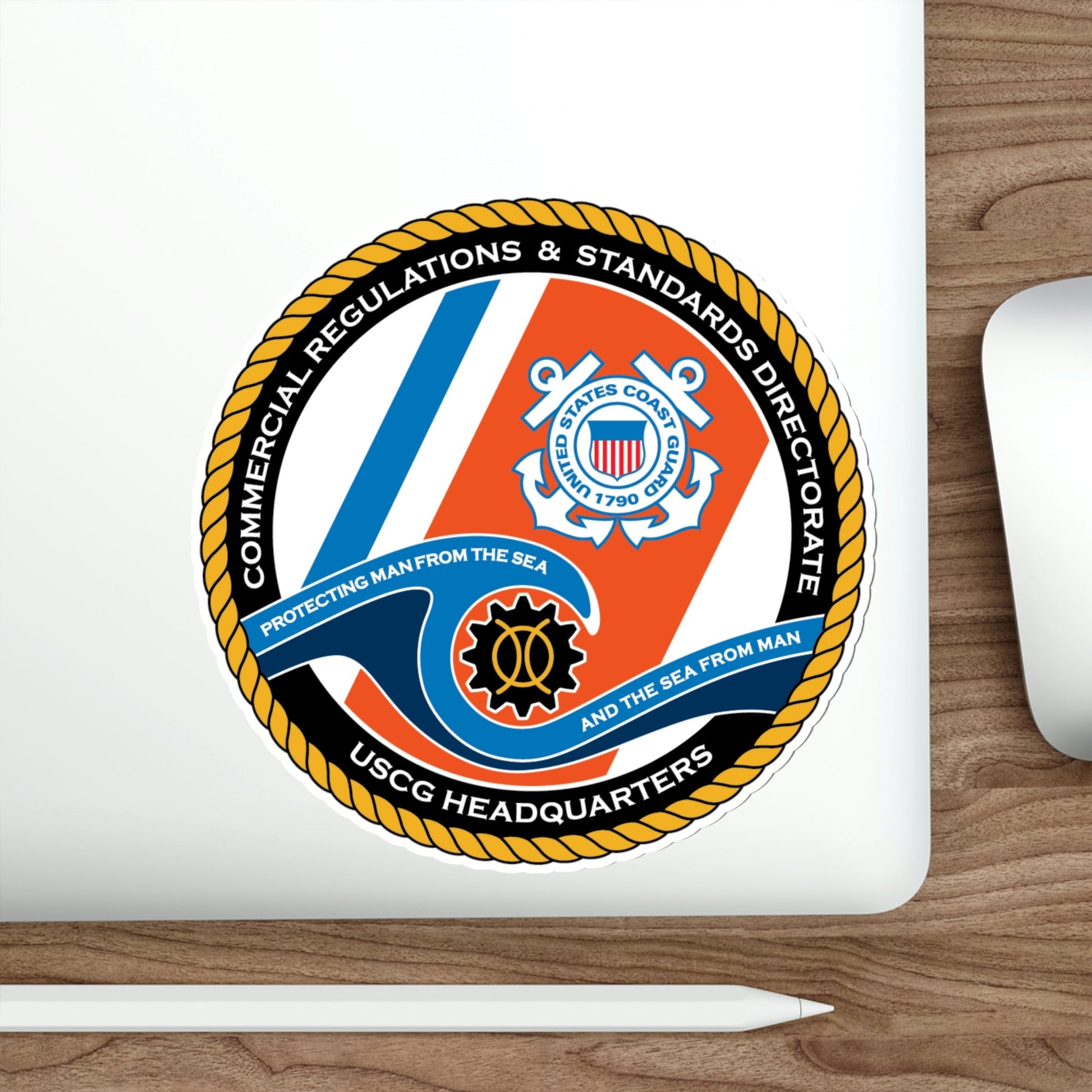 USCG HQ CG ENG 1 Comm Reg Stnd Dlr (U.S. Coast Guard) STICKER Vinyl Die-Cut Decal-The Sticker Space