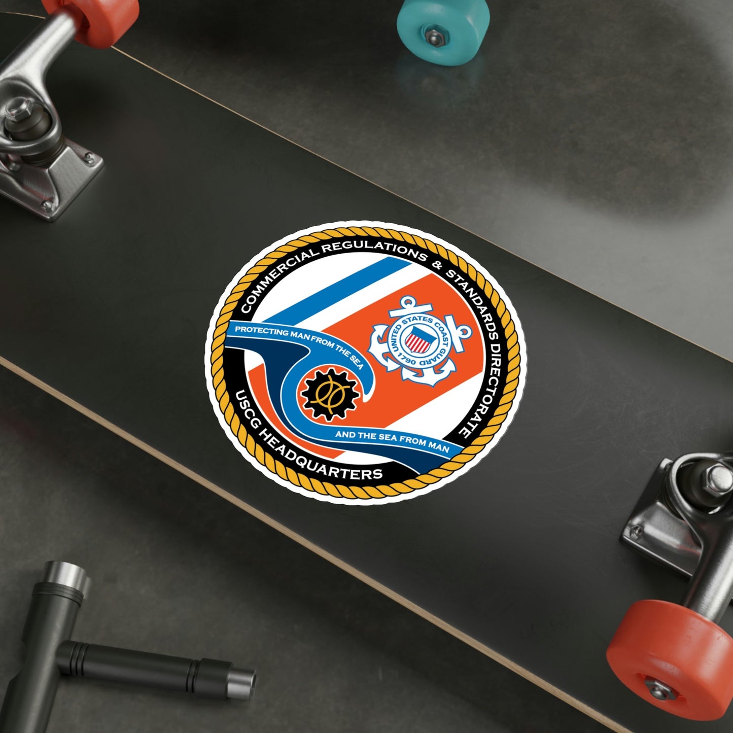 USCG HQ CG ENG 1 Comm Reg Stnd Dlr (U.S. Coast Guard) STICKER Vinyl Die-Cut Decal-The Sticker Space