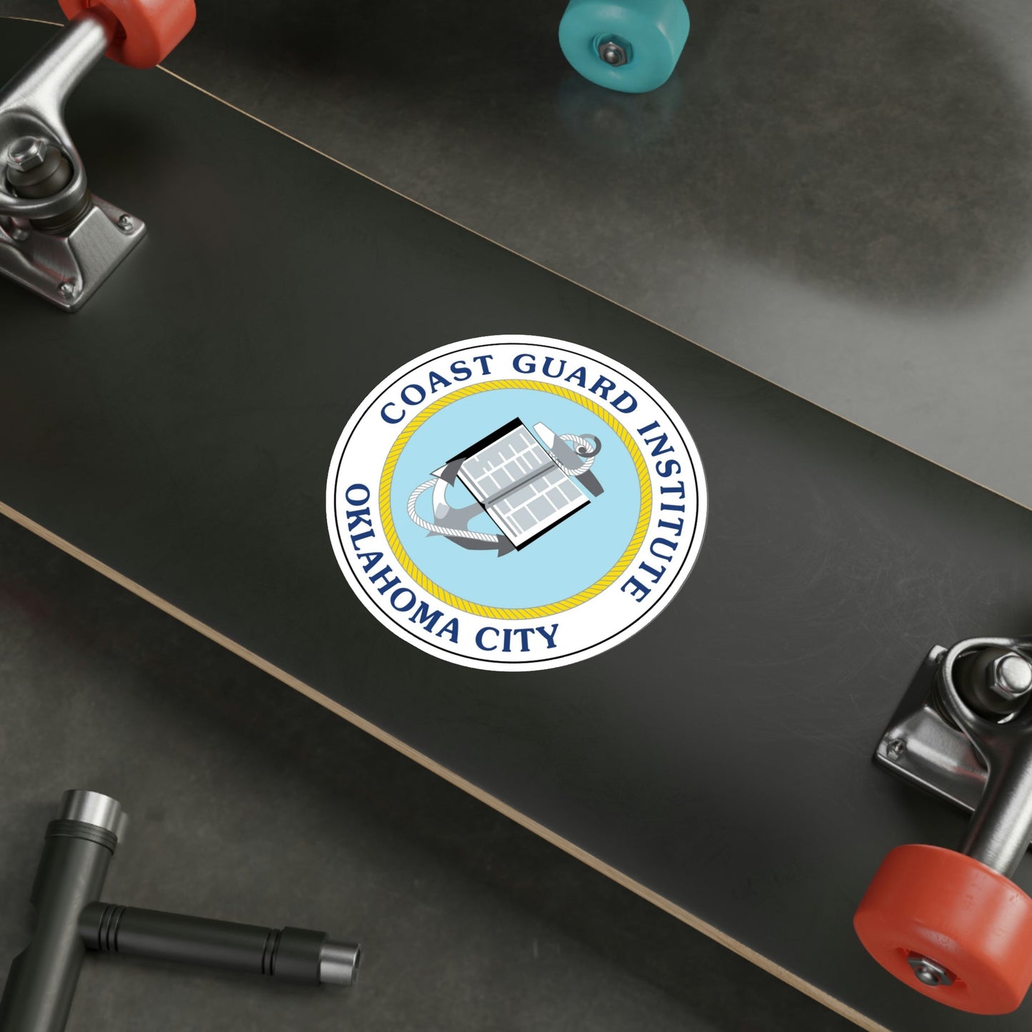 USCG Institute Oklahoma City 2 (U.S. Coast Guard) STICKER Vinyl Die-Cut Decal-The Sticker Space