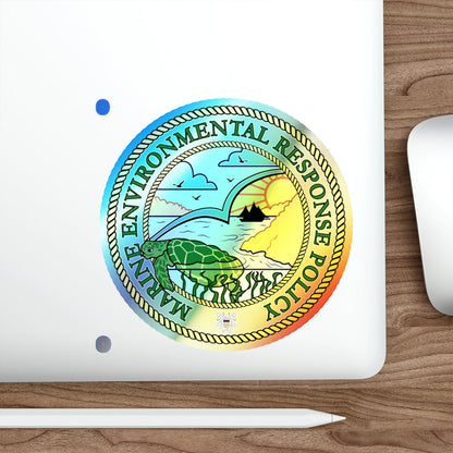 USCG Marine Environmental Resp Policy (U.S. Coast Guard) Holographic STICKER Die-Cut Vinyl Decal-The Sticker Space