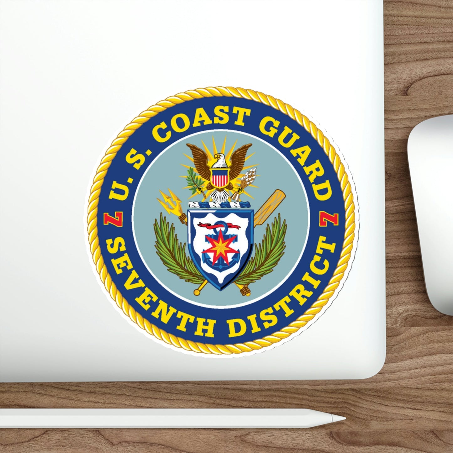 USCG Seventh District (U.S. Coast Guard) STICKER Vinyl Die-Cut Decal-The Sticker Space