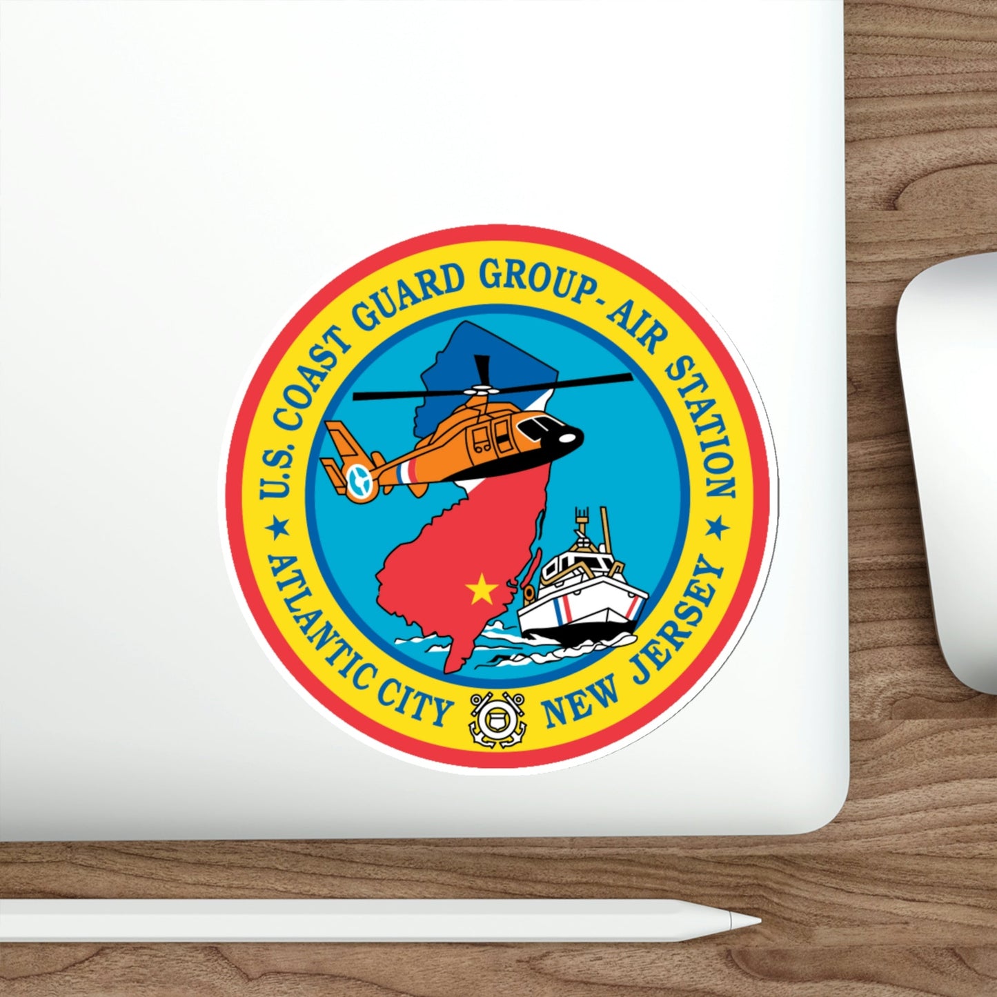 USCGC Group Air Station Atlantic City NJ (U.S. Coast Guard) STICKER Vinyl Die-Cut Decal-The Sticker Space