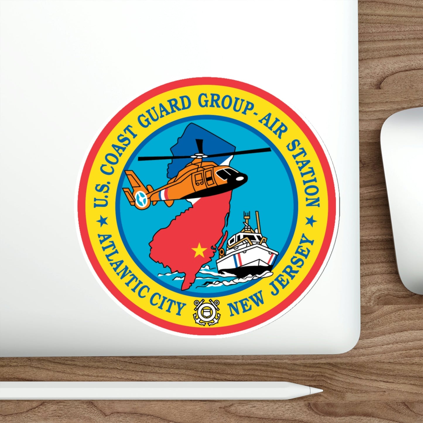 USCGC Group Air Station Atlantic City NJ (U.S. Coast Guard) STICKER Vinyl Die-Cut Decal-The Sticker Space
