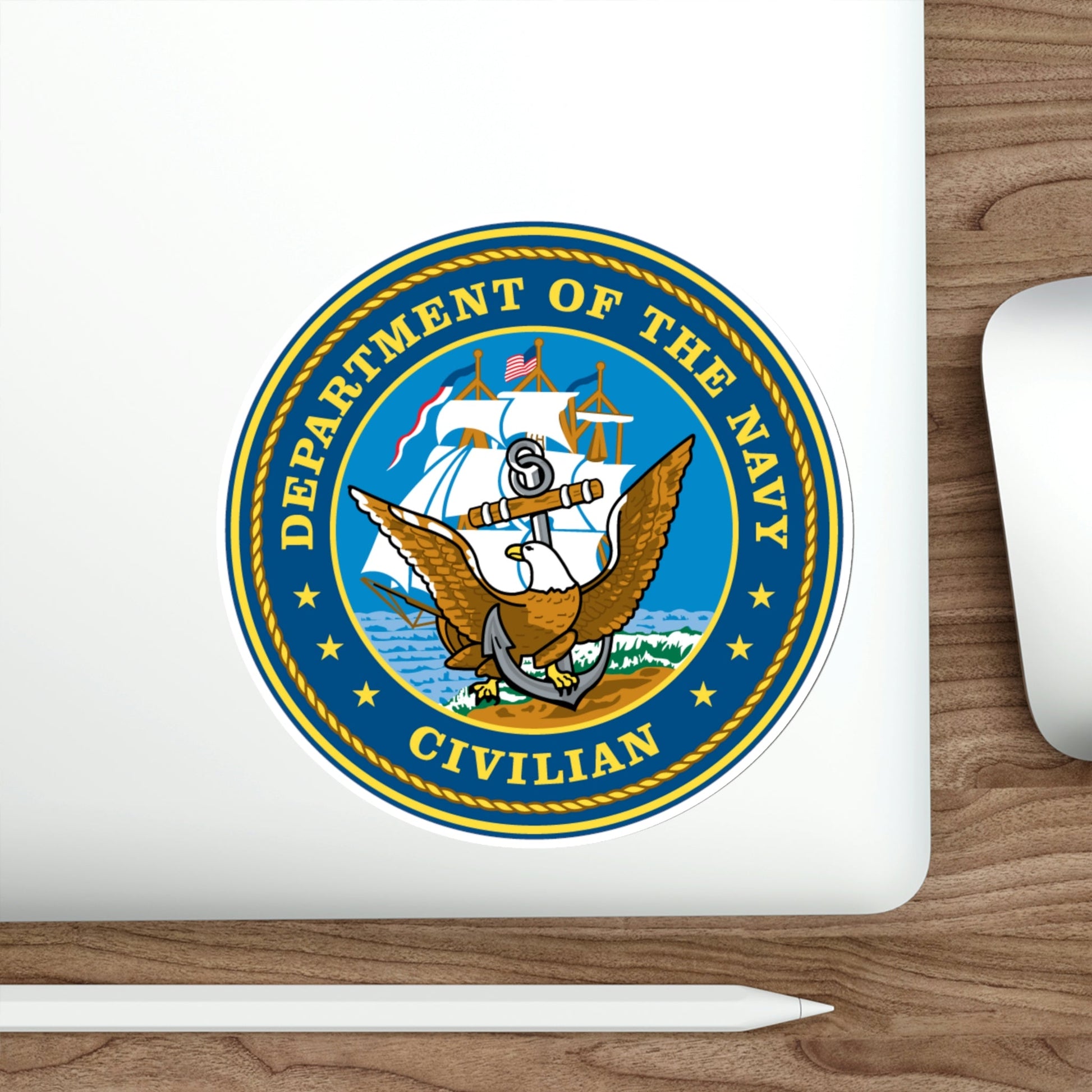 USN Department Of The Navy Civilian (U.S. Navy) STICKER Vinyl Die-Cut Decal-The Sticker Space