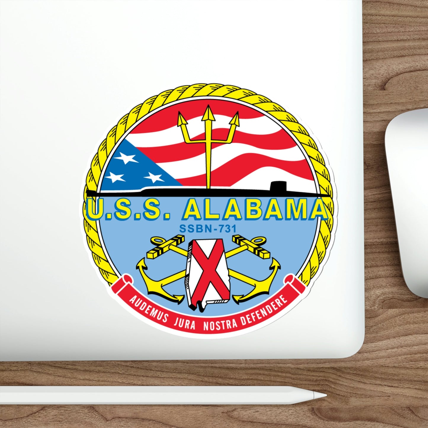 USS Alabama (U.S. Navy) STICKER Vinyl Die-Cut Decal-The Sticker Space
