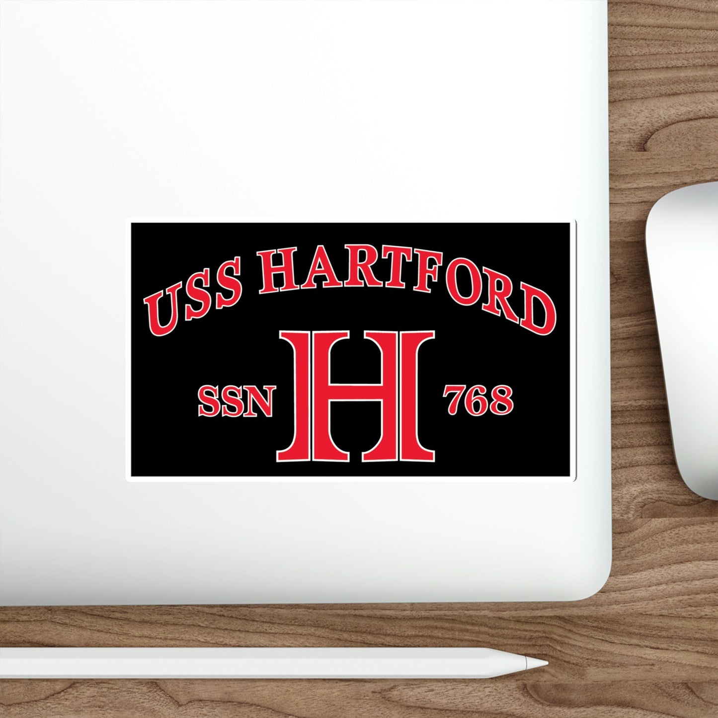 USS Hartford SSN 768 Flag (U.S. Navy) STICKER Vinyl Die-Cut Decal-The Sticker Space