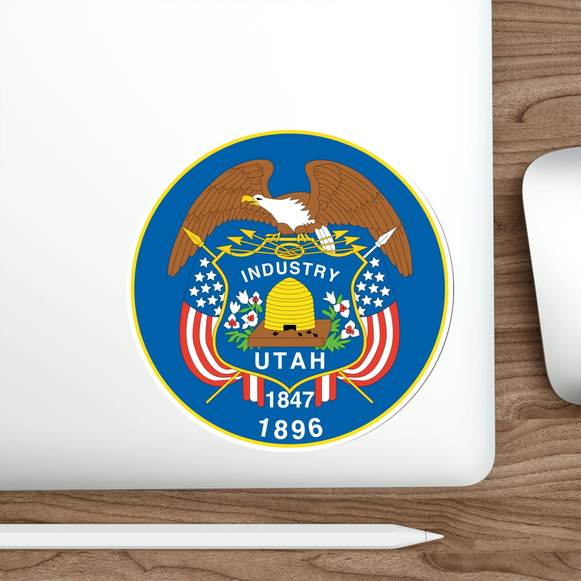 Utah State Seal NARA STICKER Vinyl Die-Cut Decal-The Sticker Space