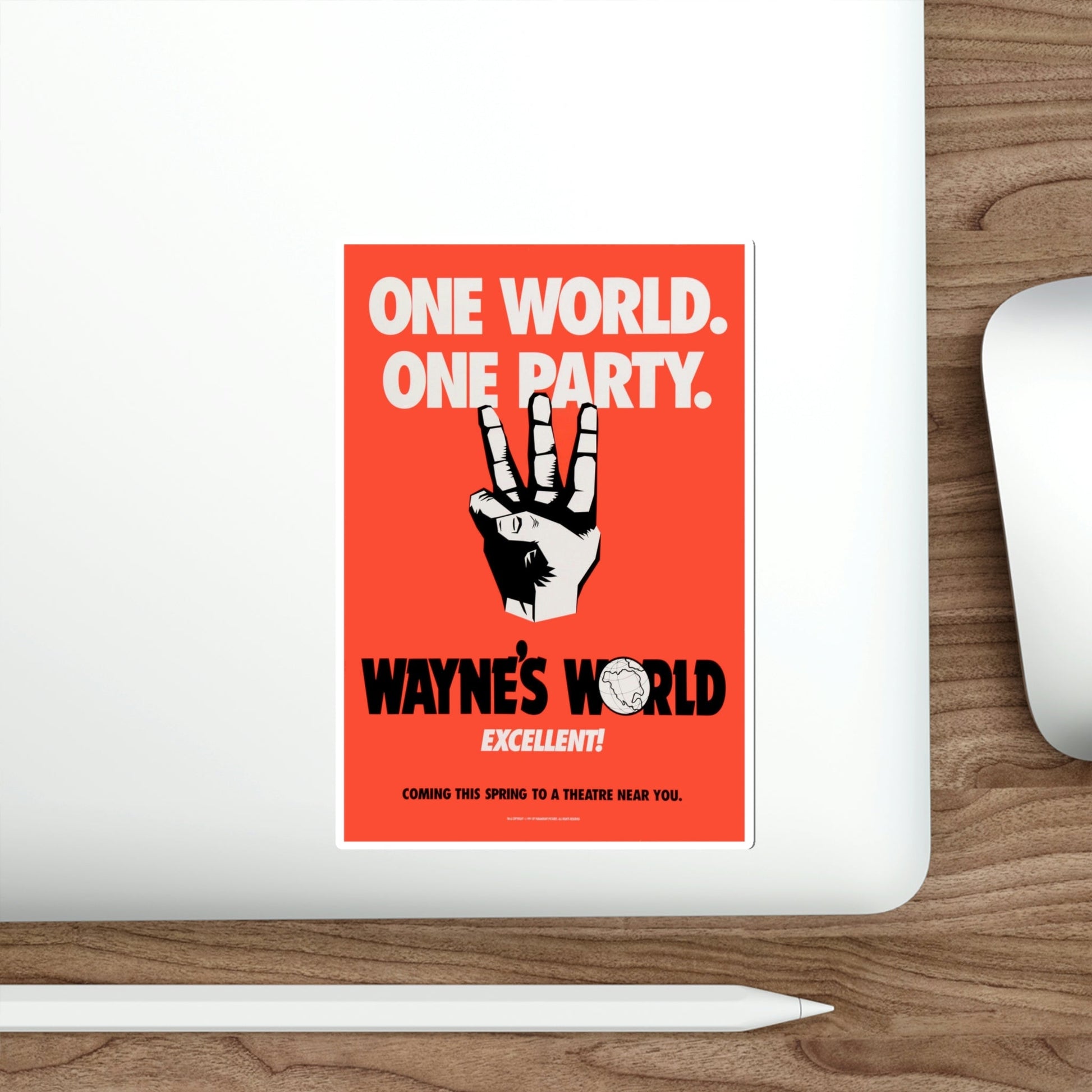 Waynes World 1992 Movie Poster STICKER Vinyl Die-Cut Decal-The Sticker Space