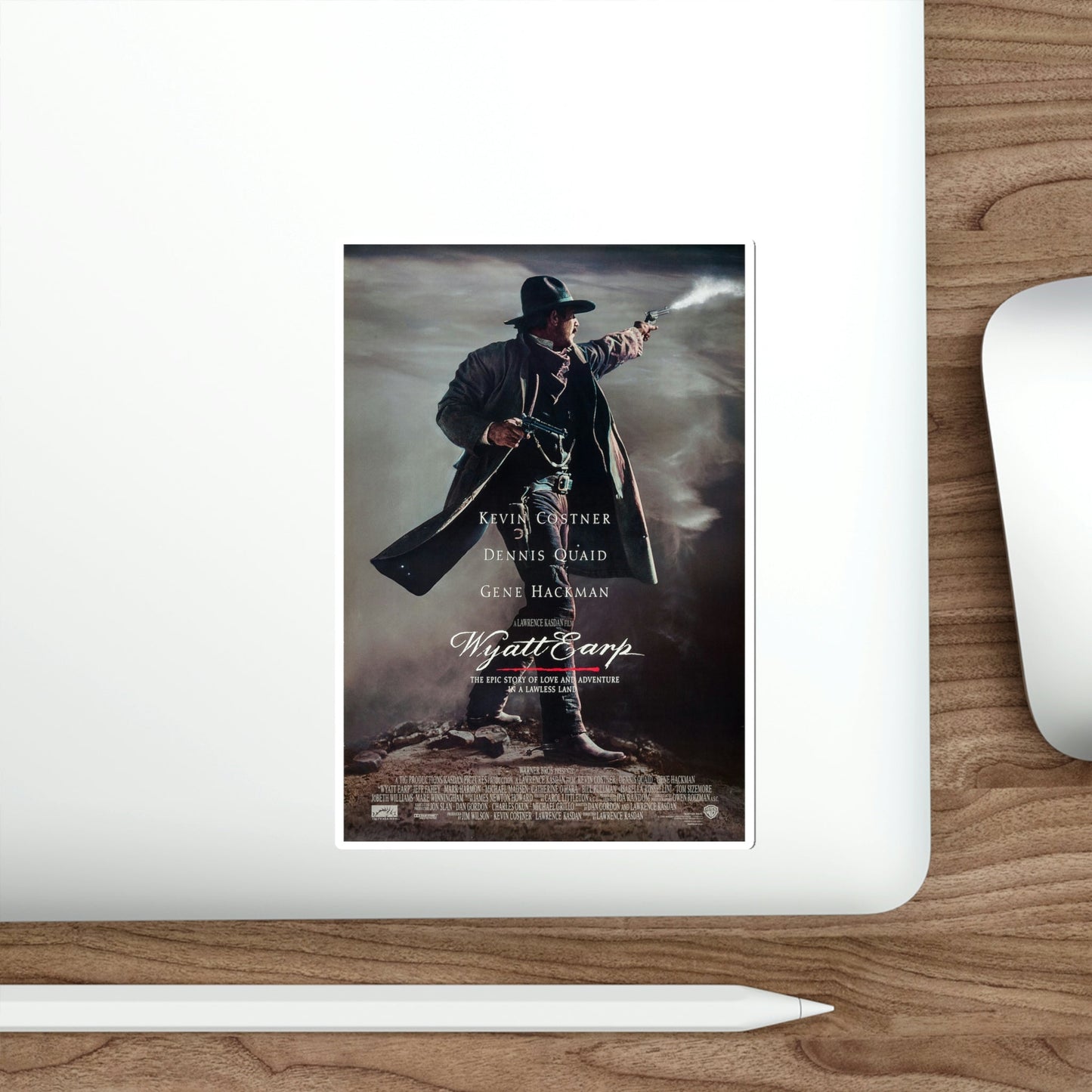 Wyatt Earp 1994 Movie Poster STICKER Vinyl Die-Cut Decal-The Sticker Space