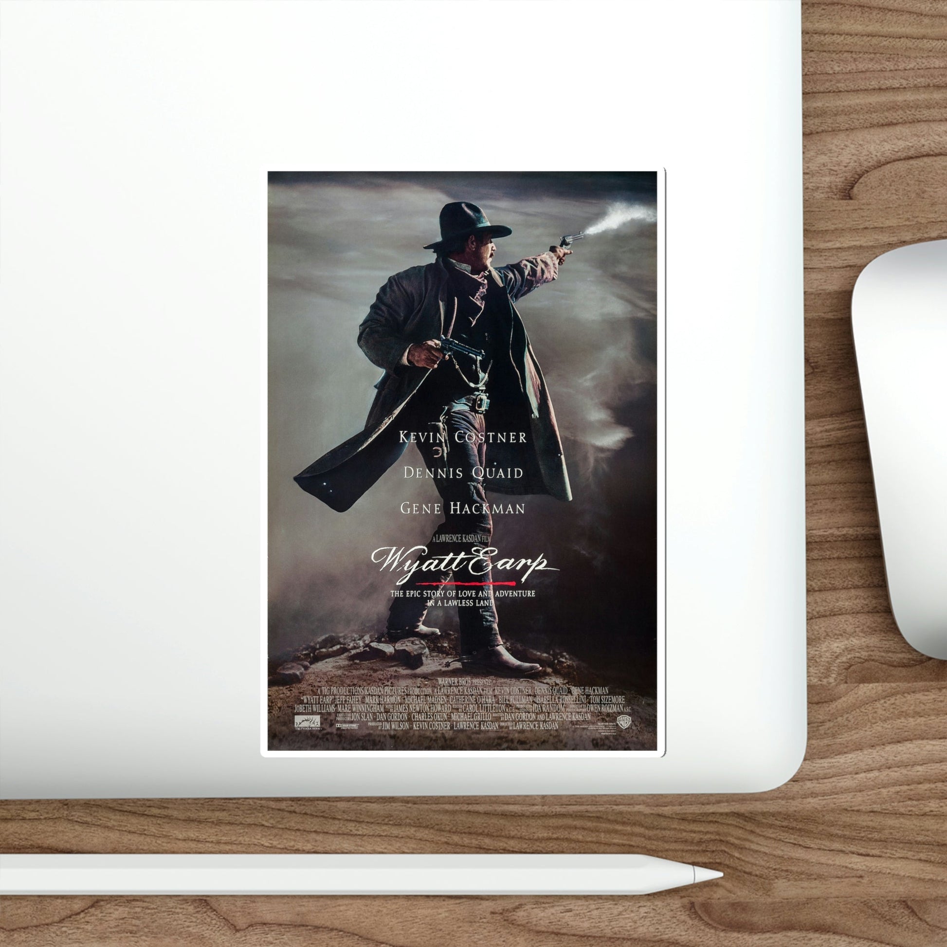 Wyatt Earp 1994 Movie Poster STICKER Vinyl Die-Cut Decal-The Sticker Space